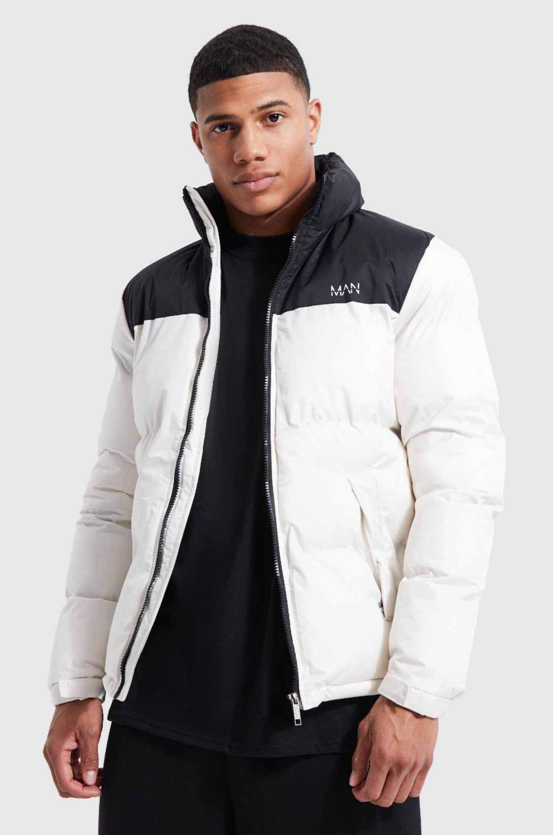 Man Dash Colour Block Puffer